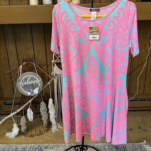 Simply Southern Pink and Blue Sundress Mini